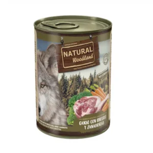 Comida húmeda natural woodland Ganso con Brócoli y Zanahorias para Perros 400gr