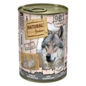 Comida Húmeda Natural Greatness Monoproteico de Carne de Conejo para perros - lata de 400gr